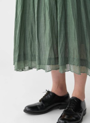 PAS DE CALAIS PAS DE CALAIS BOTANICAL DYE BELTED DRESS IN GREEN - SIZE 38