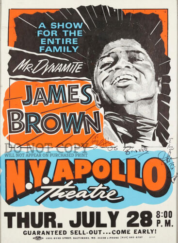 James Brown Concert Poster 11 X 15 - Rare 1966 Live Apollo Theatre - Poster Art