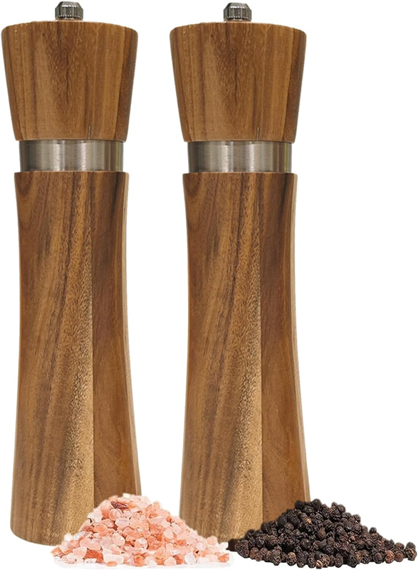 Wooden Salt and Pepper Grinder Set,Acacia Wood Salt and Pepper Grinder Set,Woode