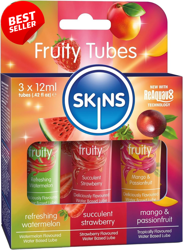 3Pk Flavored Water Based Personal Lubricant Watermelon Strawberry Mango - US