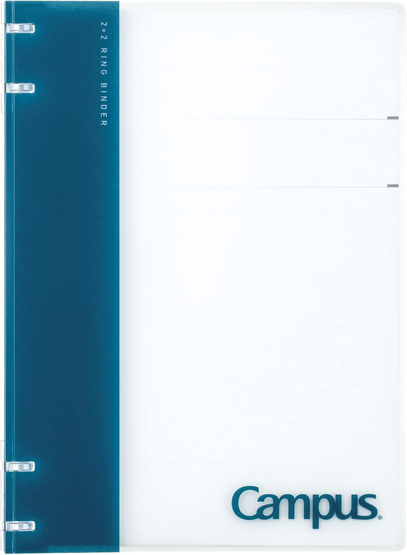 Campus Refillable Notebook, B5 2X2 Slim Ring Binder Notebook with Customizable T