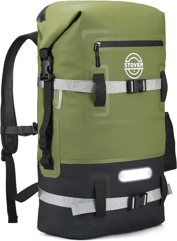 Waterproof Dry Bag Backpack 35L for Kayaking, Heavy Duty Roll-Top Closure Floati
