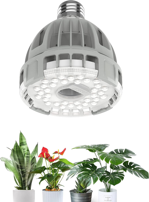 Grow Light Bulb Full Spectrum, 15W Plant Lamp (200W Equivalent), LED with Cerami
