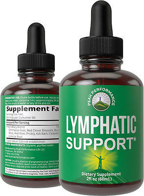 Peak Performance Lymphatic Support Liquid Drops Vegan Non-GMO SEALED 2oz