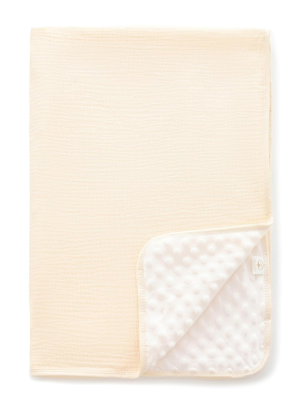 For Unisex Boys Girls Nursery Minky Blankets With Muslin Cotton Fro
