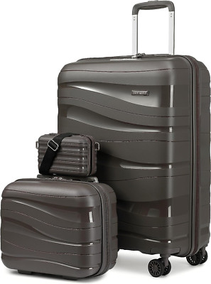 Luggage Carry on Suitcase Sets, Expandable PP Hard Shell Suitcase with Spinner W