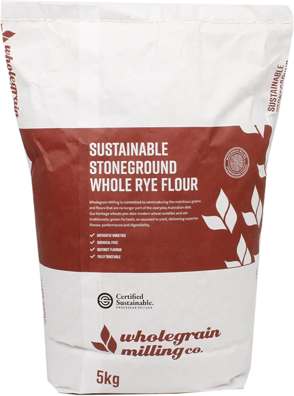 Sustainable Stoneground Whole Rye Flour, 5Kg