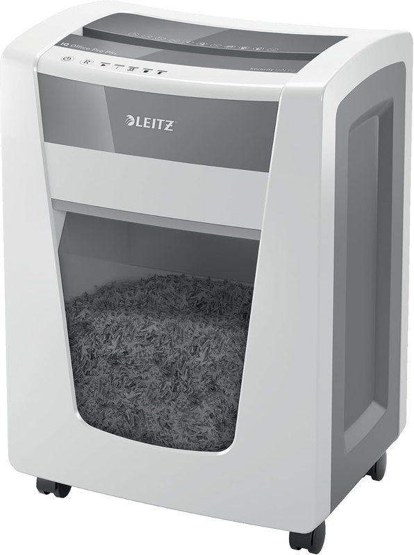 Leitz IQ Aktenvernichter Office Pro, Super Mikroschnitt, Sicherheitsstufe P5+, 8