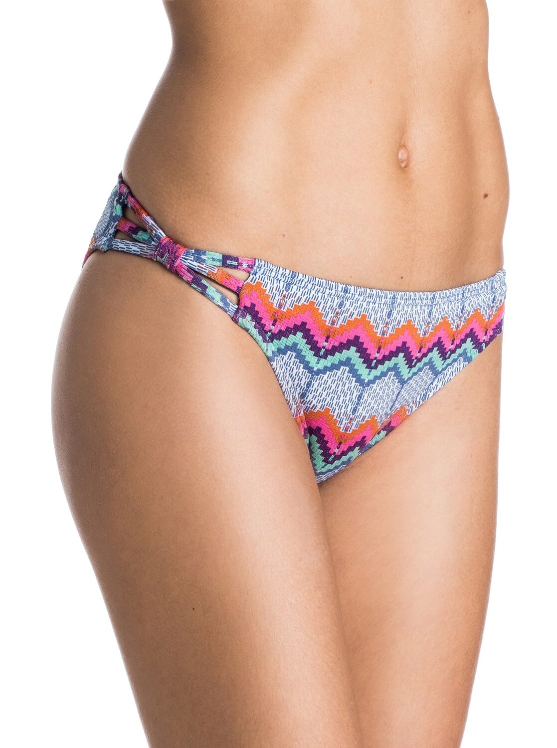 Roxy Bohemian Sunrise Strappy Surfer Stretch Bikini Bottoms Swimwear Size Small