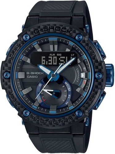 Pre-owned Casio G-shock G-steel Carbon Core Guard Gst-b200x-1a2jf Solar Men's Watch