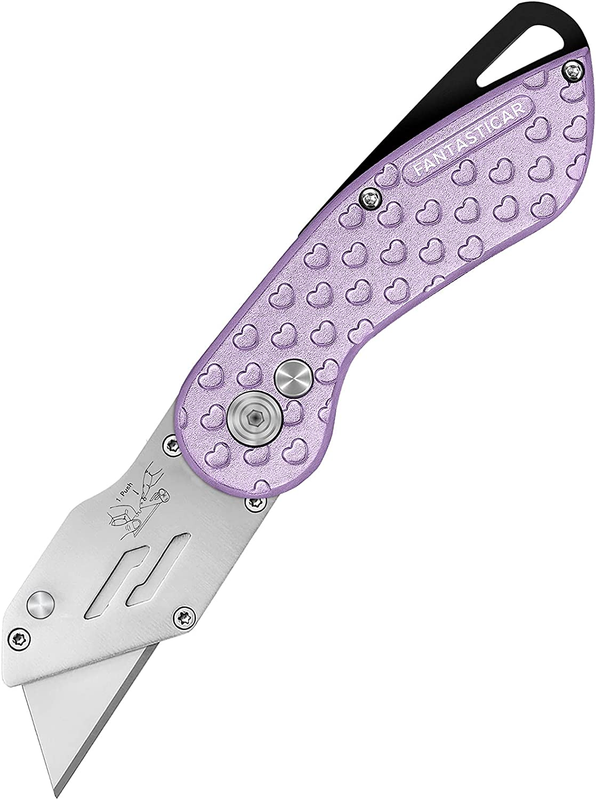 Fantasticar Folding Utility Knife Cute Box Cutter, Chic Pattern on Metal Body