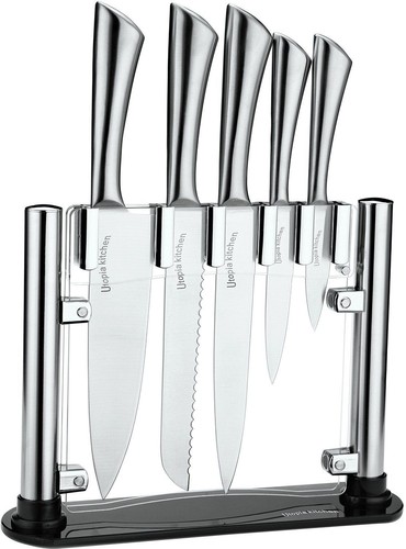 2er TCM Küchenmesser Set Edelstahl ergonomisch matt satiniert * Tchibo Messerset