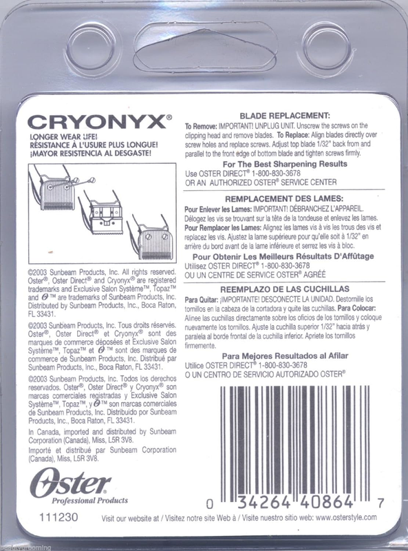 Clipper Blade for the Sable, Topaz and Fast Feed 23 Clippers