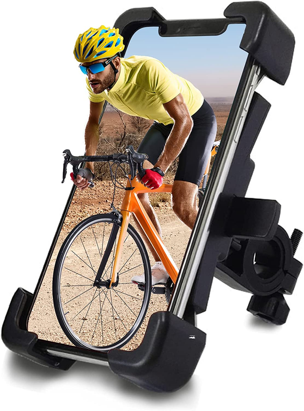 Bike Phone Holder, Motorcycle Phone Mount, 360&deg; Rotatable One-Touch Automaticall