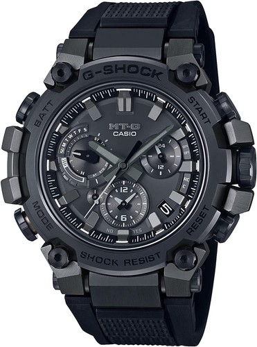 Pre-owned Casio G-shock Mt-g Mtg-b3000b-1ajf Black Atomic Solar Bluetooth Watch Men Japan