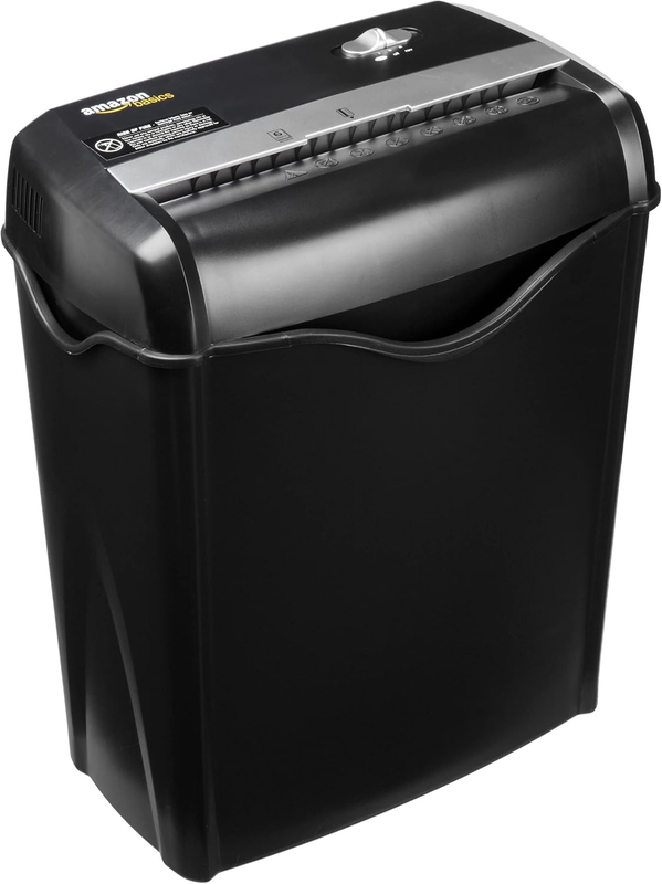 Amazon Basics Cross Cut Paper Shredder, 5-6 Sheets, for A4 Documents and Credit