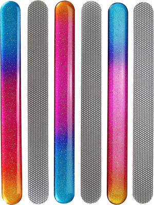 Laser-Etched Stainless Steel Metal Nail File Emery Board, Rainbow, 7-Inch,  6-Pac | eBay