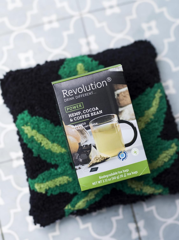 Tea POWER Hemp Cocoa Coffee Bean Hemp Tea - Rich Robust Blend Strength
