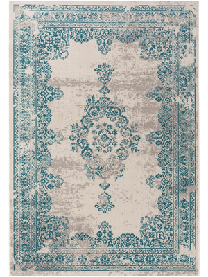 benuta Teppich Antique BeigeTürkis 140x200 cm Florhöhe bis 5 mm