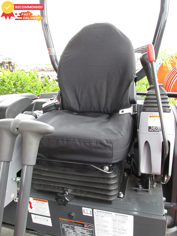 Kubota KX080 KX033 U35 Excavator Waterproof Endura Seat Covers Black