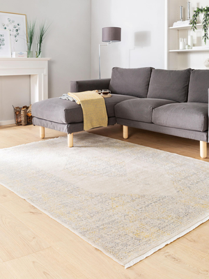 benuta Viskoseteppich Haven Cream 160x230 cm Florhöhe bis 5 mm