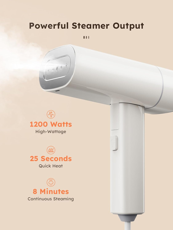 Clothes Steamer,  Foldable 1200W Travel Garment Steamer Iron for Clothes with 14