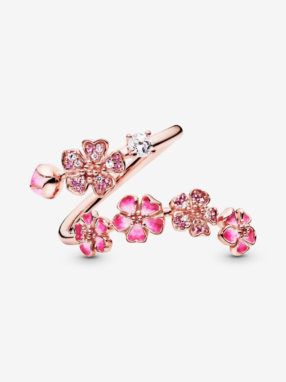New Authentic*Pandora Pink Peach Blossom Flower Branch Open