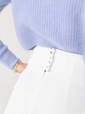 Pre-owned Clea Charlotte Skirt In Off White - Size L