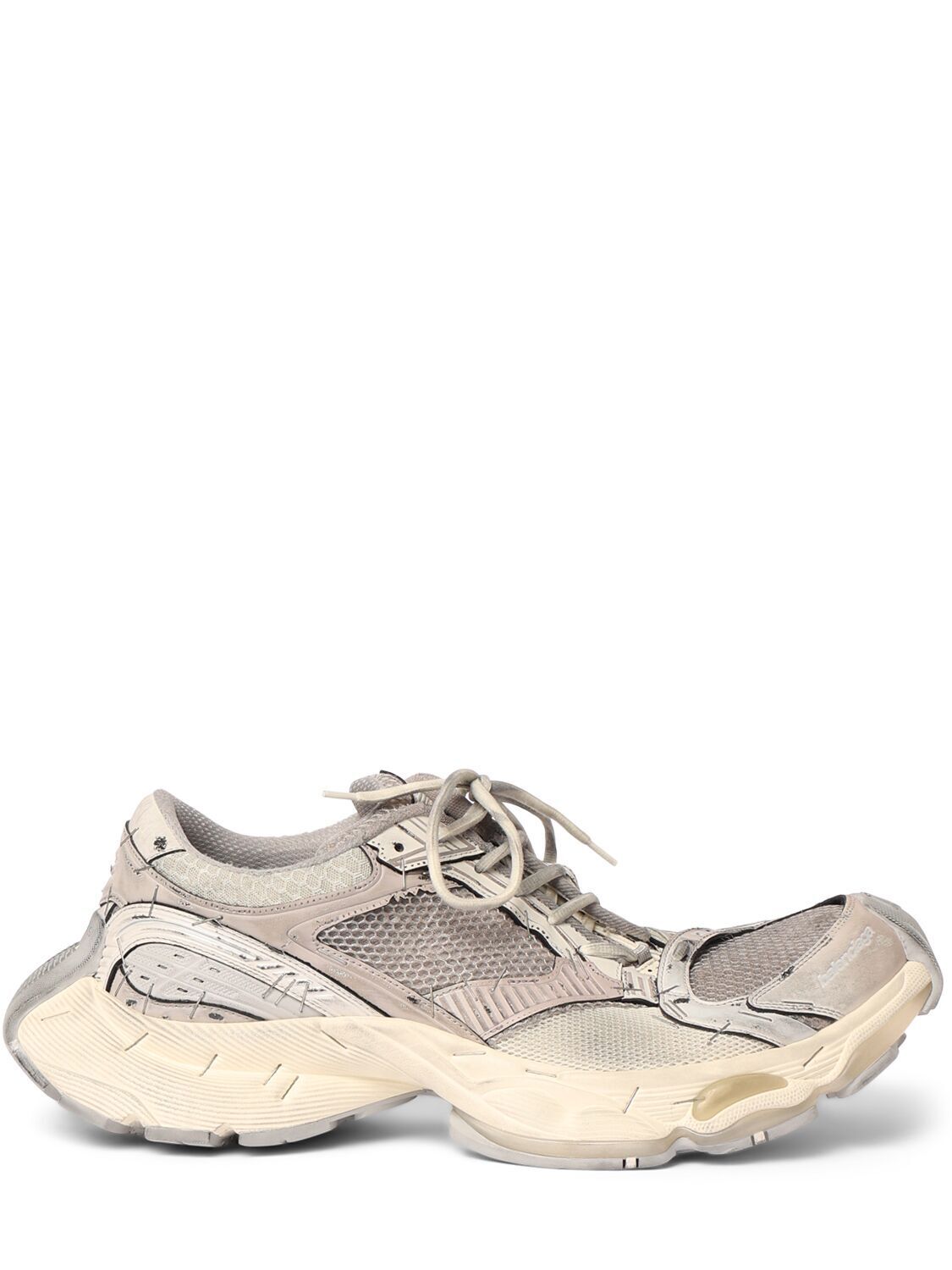 靴 BALENCIAGA stapler beige 39 Women's Stapler Sneaker in Beige/grey | Balenciaga US