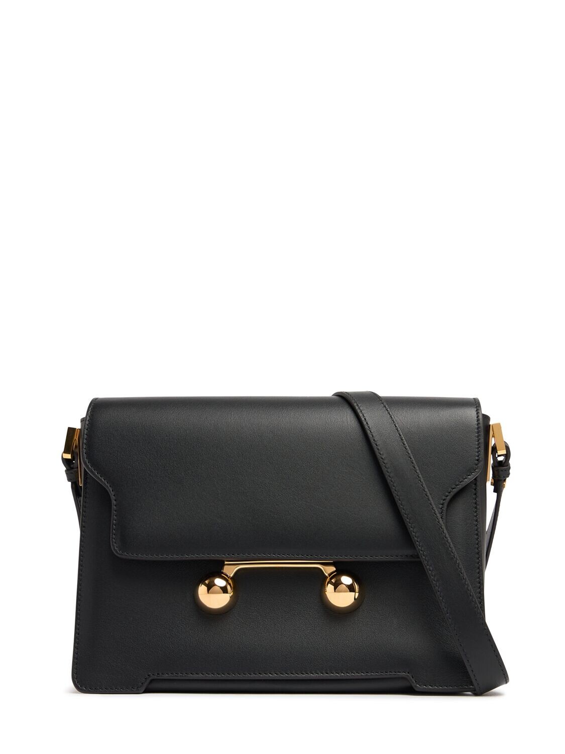 MARNI Trunkaroo Medium Black Leather Shoulder Bag New | eBay