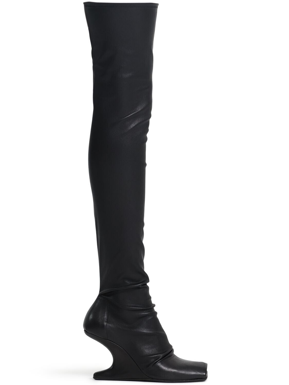 Rick Owens Hollywood $2025 Black Cantilever Leather 80mm