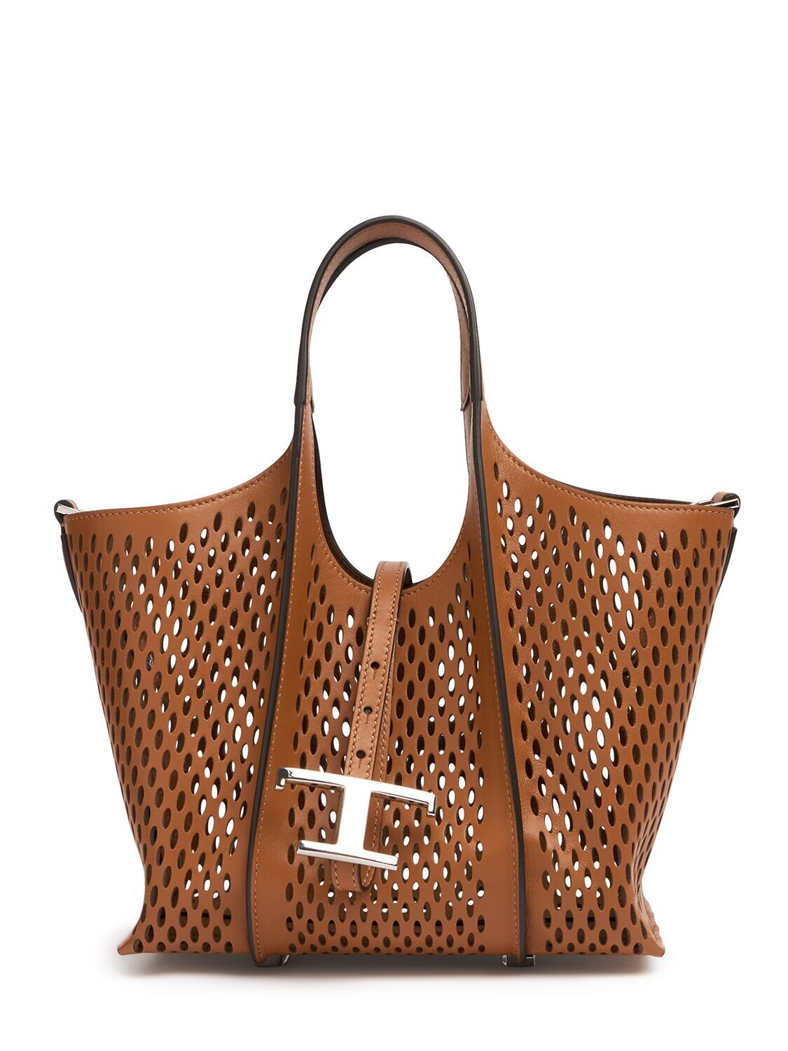 TOD'S T Timeless Mini $2525 Kenia Brown Leather Shopping Bag TOD'S T Timeless Mini $2525 Kenia Brown Leather Shopping Bag