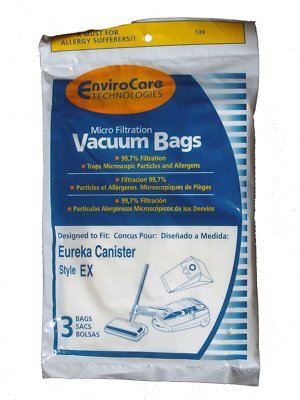 6 Eureka EX Allergy canister Vacuum Bags Excalibur, Home Cleaning System, Oxygen