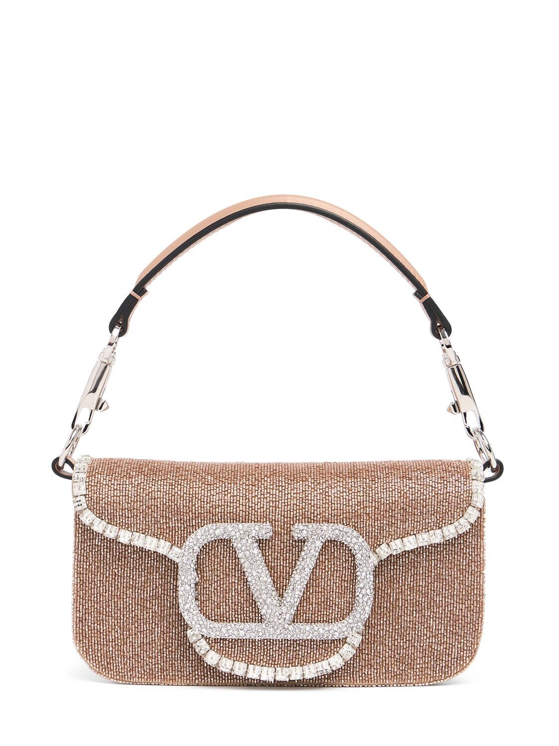【関税込み】VALENTINO GARAVANI SMALL LOCO SHOULDER BAG Valentino Garavani Small Locò Shoulder Bag | Neutrals | FARFETCH