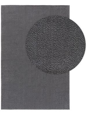 benuta Waschbarer Baumwollteppich Cooper Anthrazit 230 x 320 cm Wohnzimmer
