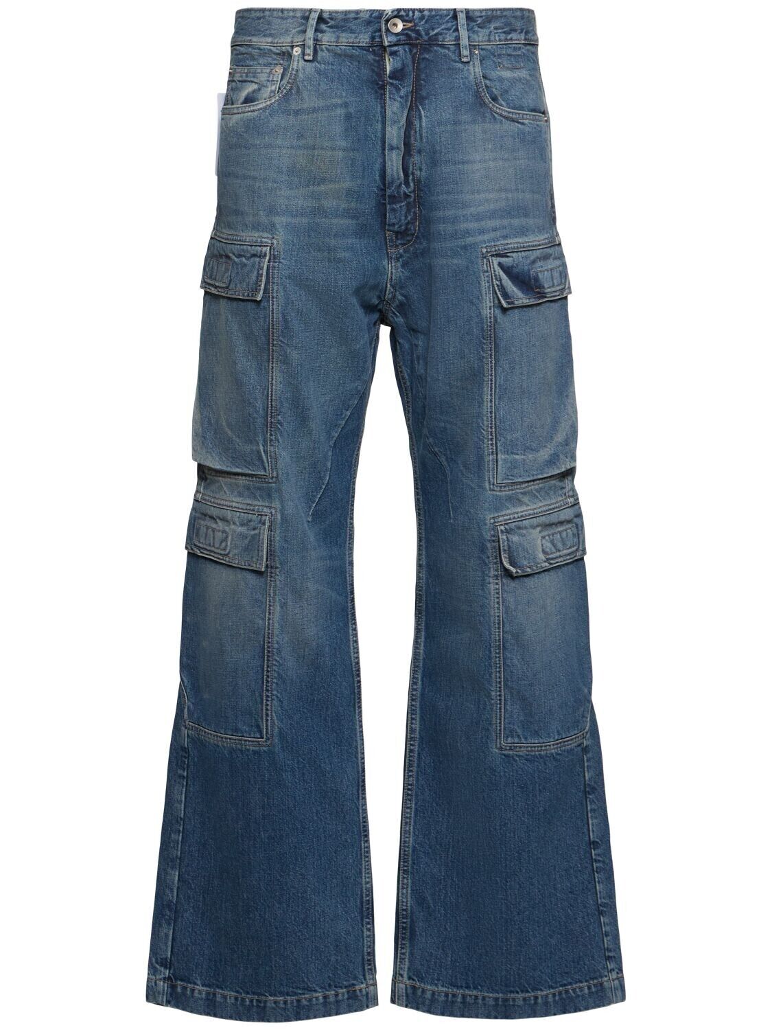 RICK OWENS DRKSHDW Hollywood $1125 Blue Double Cargo Jeans RICK OWENS DRKSHDW Hollywood $1125 Blue Double Cargo Jeans