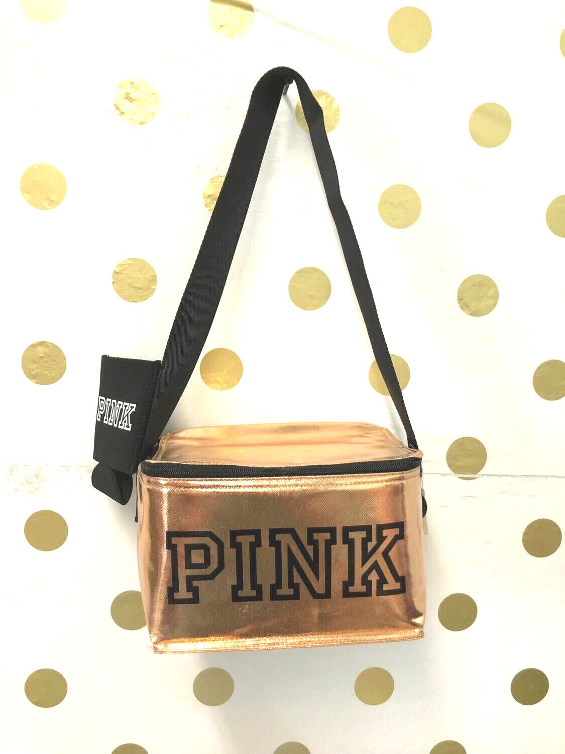 Victoria's Secret Pink Zip-up Cooler Lunch Box Bag Rose Gold Victoria's Secret Pink Zip-up Cooler Lunch Box Bag Rose Gold
