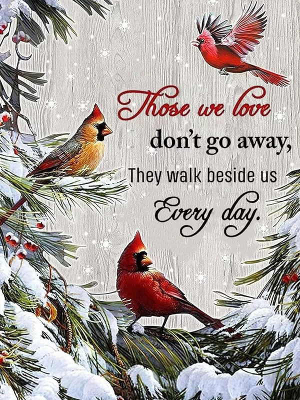 Christmas Diamond Painting Kits for Adults,Cardinal Red Birds 5D Diamond Art Kit