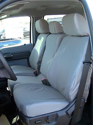 2011-2013 Ford F150-F550 XL, Exact Custom Fit Seat Covers, 40/20/40, Gray Twill