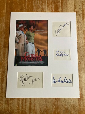 GODS AND MONSTERS Cast Signed Mounted Display Autographed McKellan, Fraser Etc