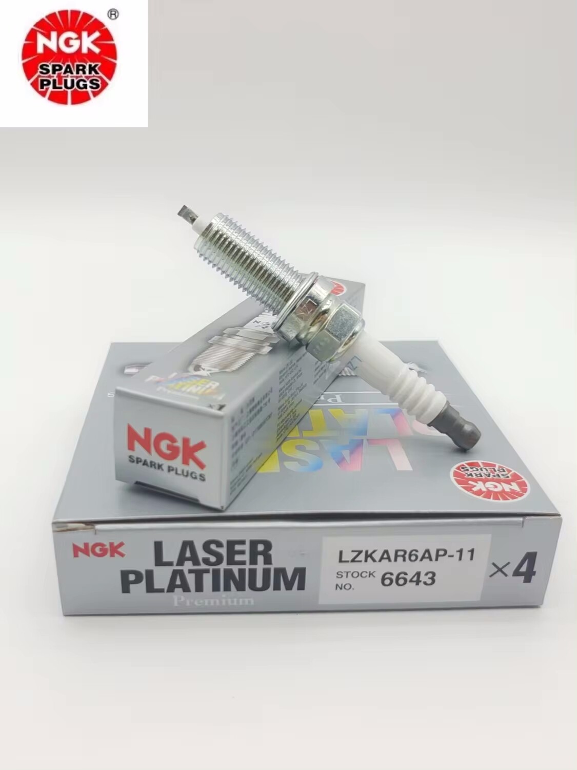 4Pcs NGK LZKAR6AP-11 6643 Platinum Spark Plugs For Nissan