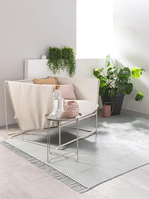 benuta In- Outdoor-Teppich Rae Hellblau 160x230 cm Florhöhe bis 5 mm SW