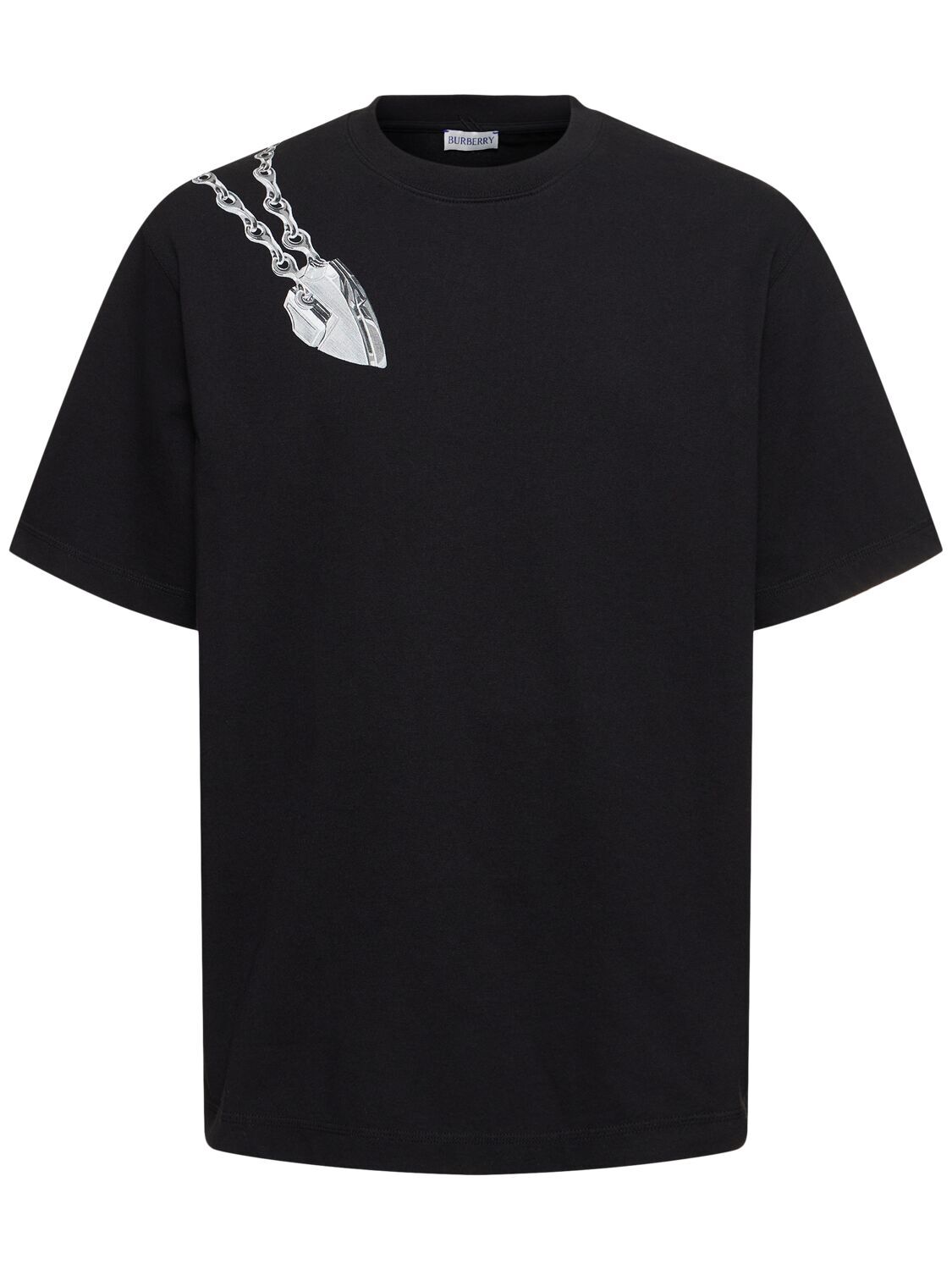 Pre-owned Burberry Ekd Black Cotton Short Sleeve T-shirt
