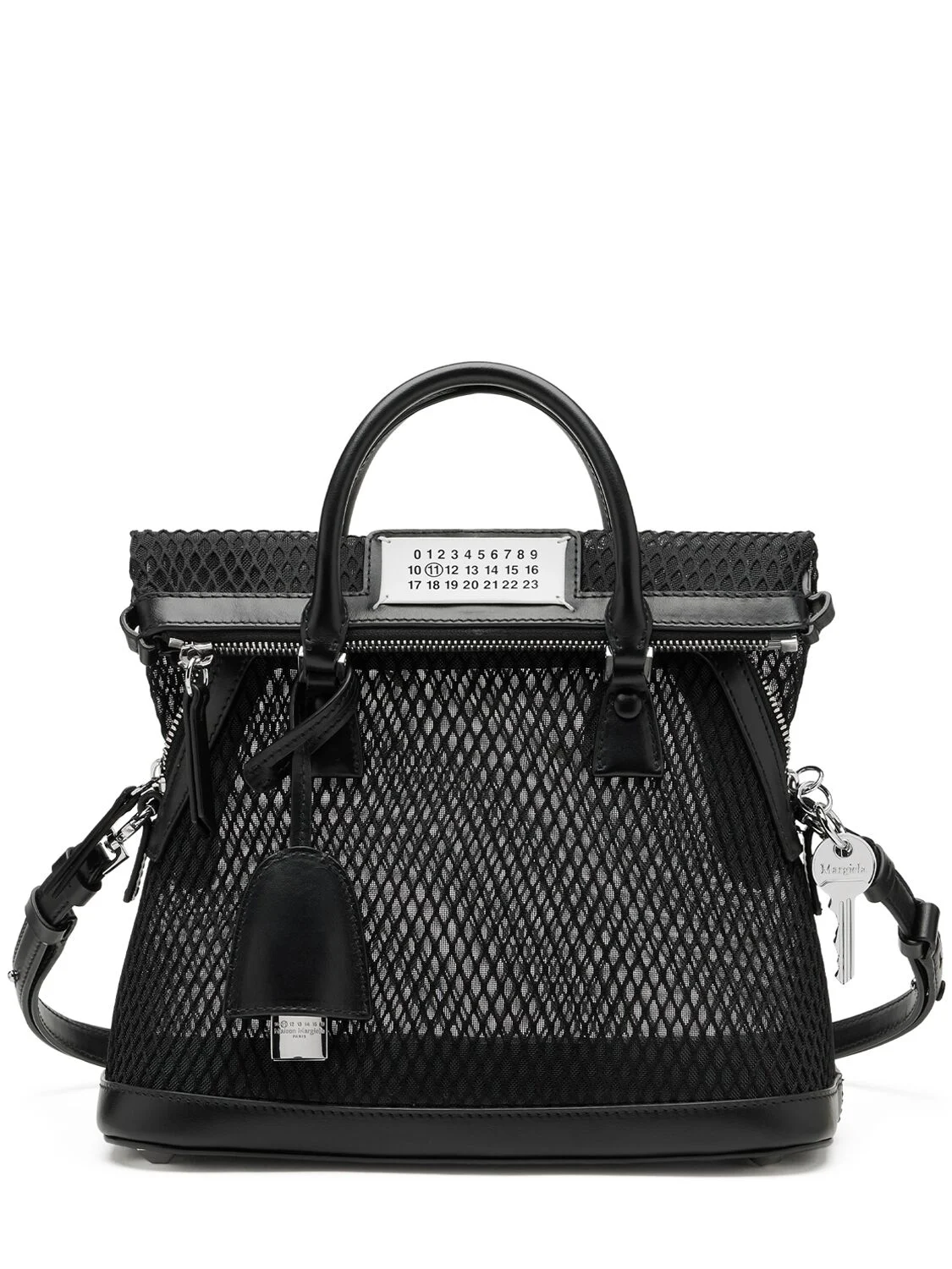ハンドバッグ MAISON MARGIELA BLACK LEATHER MICRO 5AC HANDBAG 5AC Classique Baby leather tote bag in black - Maison