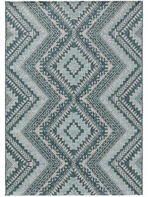 benuta In- Outdoor-Teppich Cleo Blau 160x230 cm Florhöhe bis 5 mm