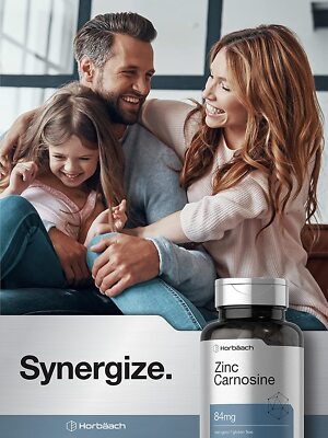 Zinc Carnosine Supplement | 84mg | 150 Capsules | Non-GMO | by Horbaach