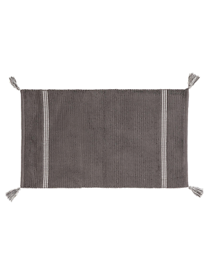benuta Badematte Dust Anthrazit 60x100 cm Florhöhe bis 5 mm Voll funktionsfähig 