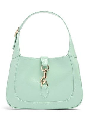 Gucci Jackie Small Light Green Patent Leather Shoulder Bag New