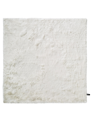 benuta Hochflorteppich Whisper Weiß 60x60 cm Florhöhe 31 bis 40 mm
