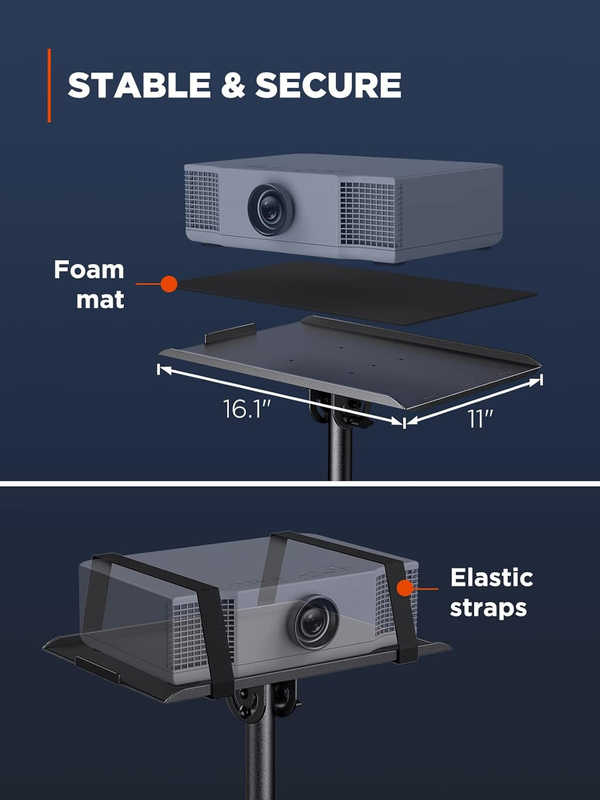 AMADA Projector Stand with tilt, Foldable Projector Tripod Stand, Multipurpose L